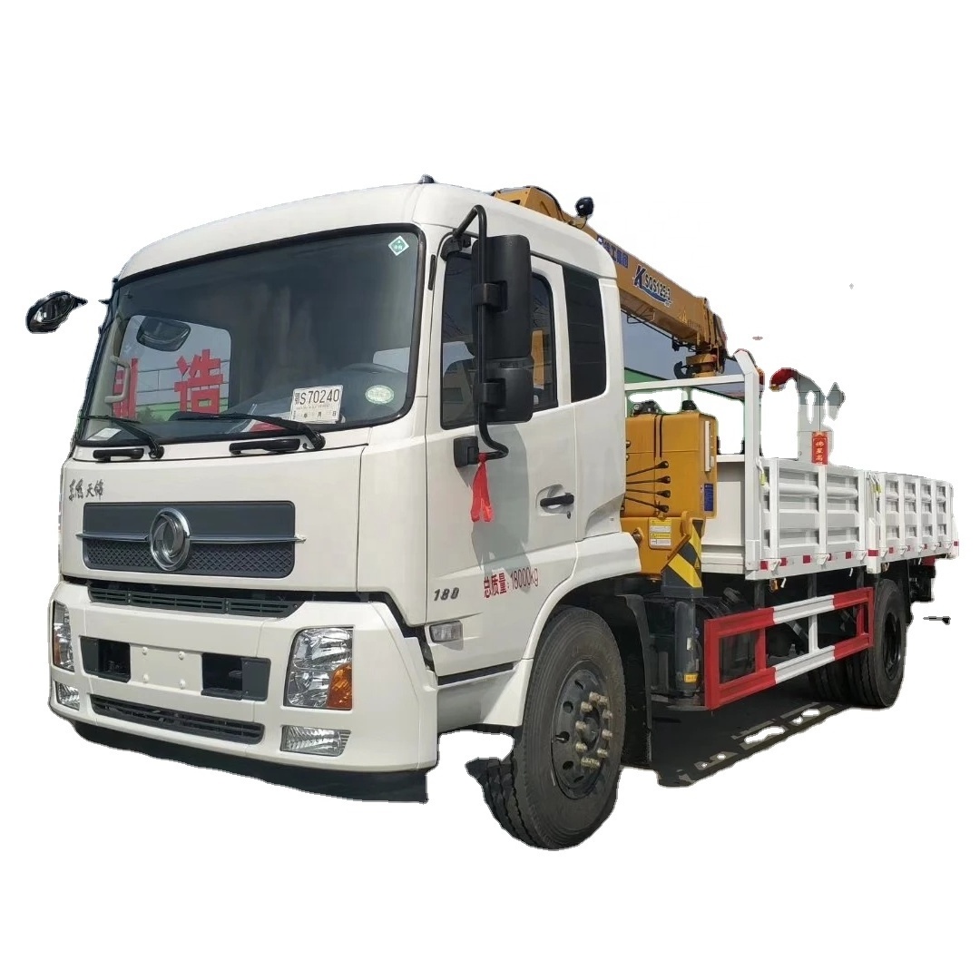 right hand drive dongfeng  5 tons straight arm crane truck   4X2  truck crane  6.3 tons truck mounted crane