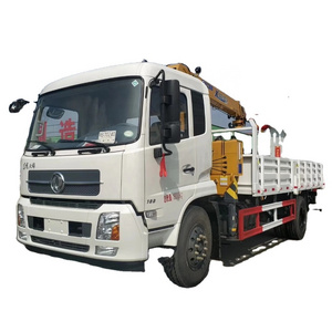 right hand drive dongfeng  5 tons straight arm crane truck   4X2  truck crane  6.3 tons truck mounted crane