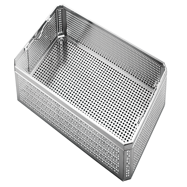 Wire Mesh Medical Sterilization Basket Tray / Hospital Medical Sterilization Basket