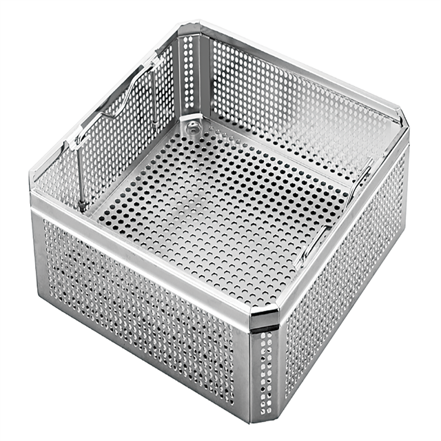 Instrument Tray and Mesh Perforated Baskets Sterilization Tray Rectangle Stainless Steel Sterilization box