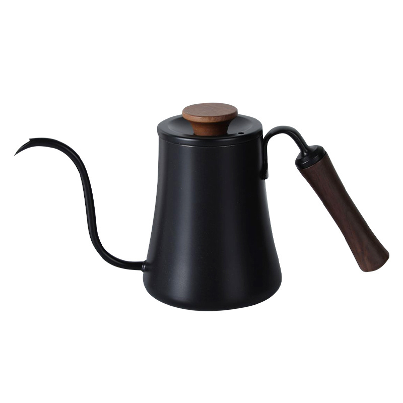 CF WISDOM New Barista Coffee Maker Camping Stainless Steel Black Tea Pot 600ML gooseneck coffee kettle