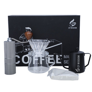 Good quality hand drip coffee sets coffee kettle pour over  coffee set