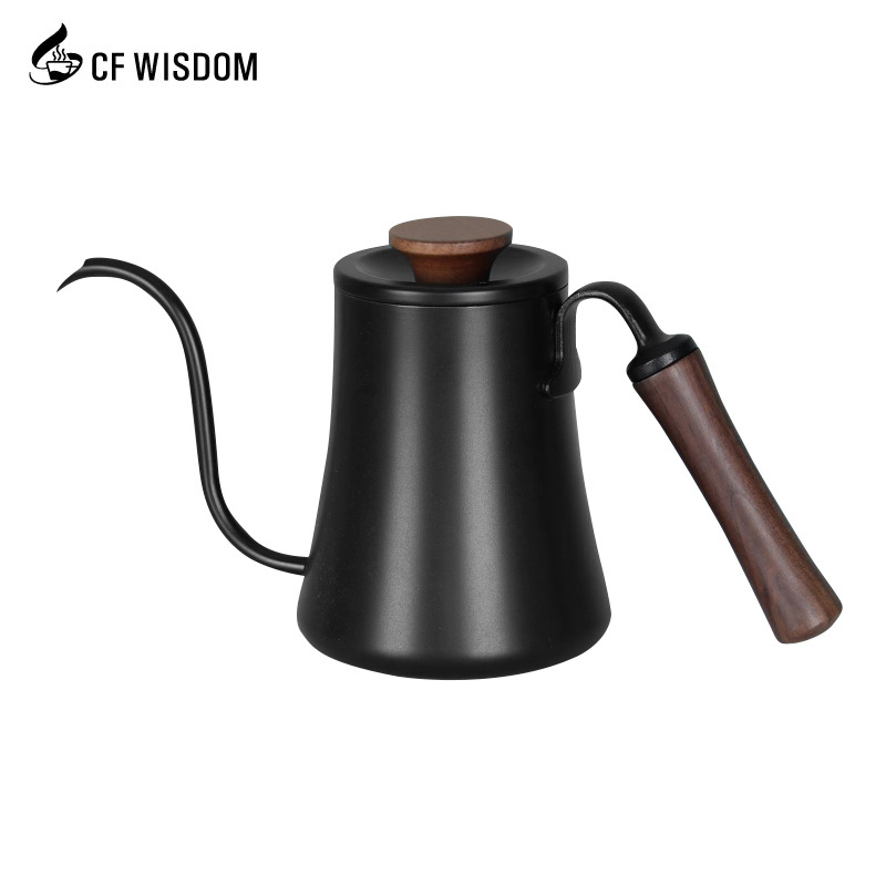 CF WISDOM 110V 220V 0.6L 1000 Watt Quick Heating Pour Over Kettle Electric Gooseneck Kettle for Coffee Tea Brewing