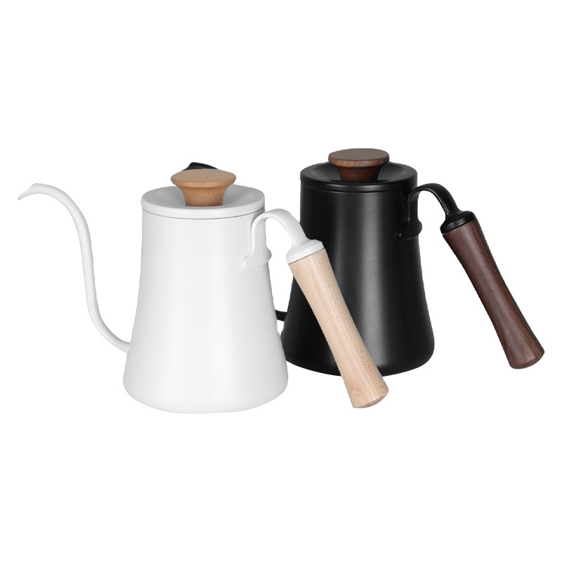 CF WISDOM Manufacturer Stainless Steel enamel coffee kettle personalized gooseneck coffee kettle with Lid