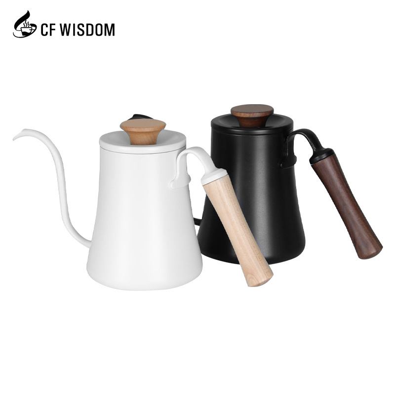 CF WISDOM Pour Over Coffee Kettle 850ml Stainless Steel Gooseneck Coffee kettle Stovetop Moka Pot