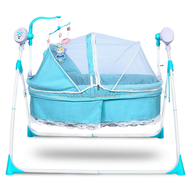 Baby crib 303 electronic baby swing bed USB music play OEM baby rocker