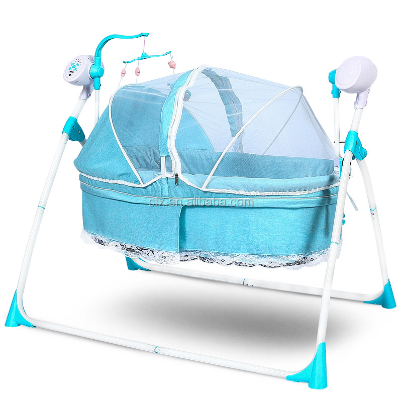 Baby crib 303 electronic baby swing bed USB music play OEM baby rocker