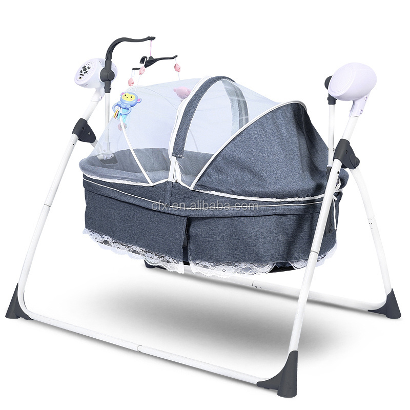 Baby crib 303 electronic baby swing bed USB music play OEM baby rocker