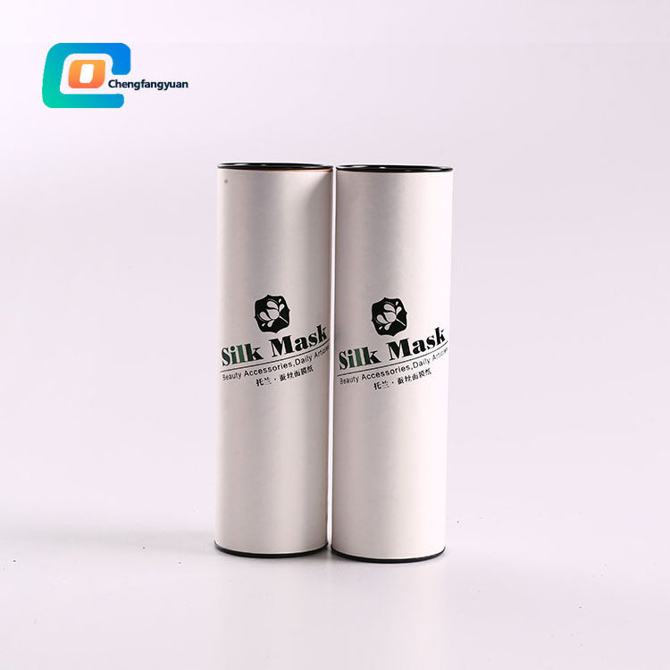 Cylinder cosmetic packaging box Premium quality red wine paper box with metal lid aluminum Foil inside cardboard tube packaging