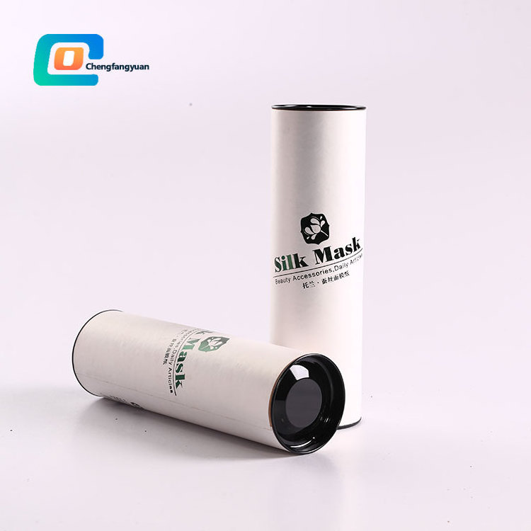 Cylinder cosmetic packaging box Premium quality red wine paper box with metal lid aluminum Foil inside cardboard tube packaging