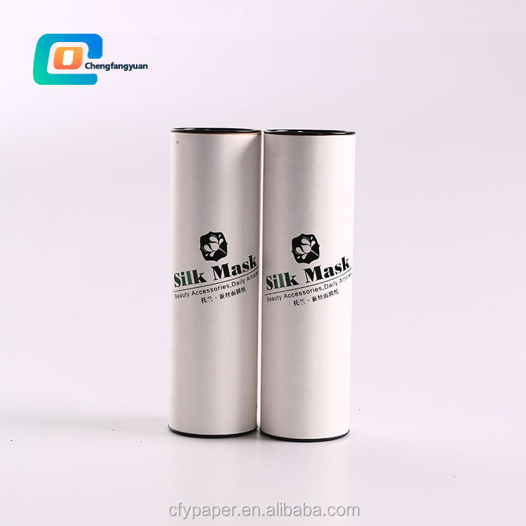 Cylinder cosmetic packaging box Premium quality red wine paper box with metal lid aluminum Foil inside cardboard tube packaging