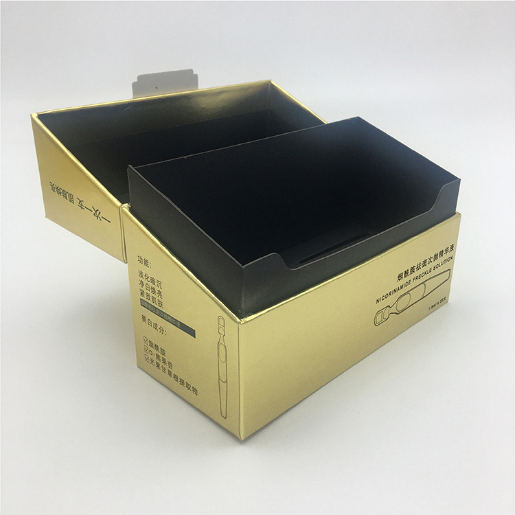 Wholesale Custom Printed Handmade Luxury Rigid Paper Cardboard Gold Simple Flip Skincare Empty Gift Box