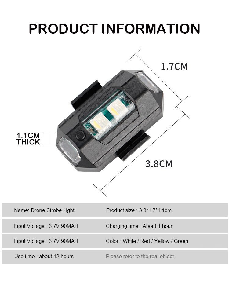 OEM Motorcycle Lights RC Drone LED Flash Position Wireless Light for RC Fix Wing Aircraft Airplane Helicopter Warning Lights