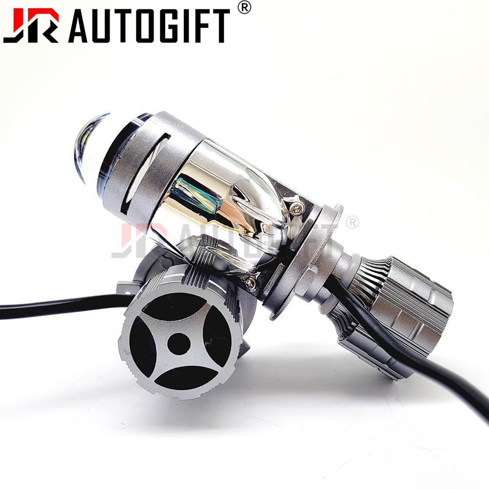 Dual Color 100W H4 Car LED Mini Projector Lens Automobiles Light Bulb 20000LM 3000K 6000K Conversion Kit Hi/Lo Beam Headlight