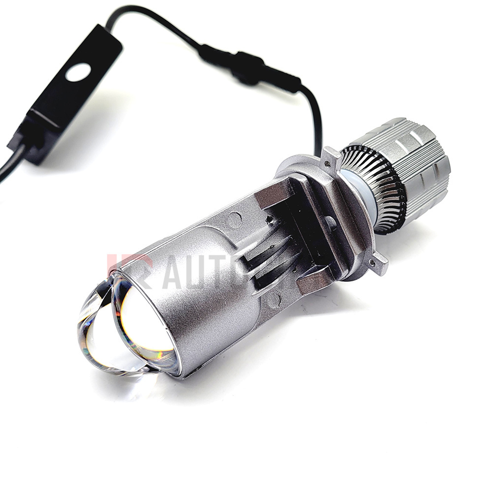 Dual Color 100W H4 Car LED Mini Projector Lens Automobiles Light Bulb 20000LM 3000K 6000K Conversion Kit Hi/Lo Beam Headlight