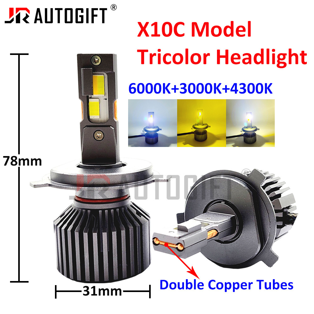 120W Three Colors Car Truck Headlight No Error Led Headlamp 12-60V Fog Lamp 3Colors Canbus H7 H4 H11 9005 9006 6000K 4300K 3000K