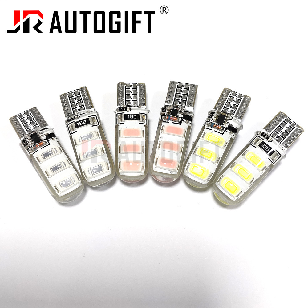 24V 12V Flash Strobe T10 Silicone 5730 6SMD 5630 Car Dome Light W5W 194 White Red Blue LED Wedge Lamp Parking Bulb