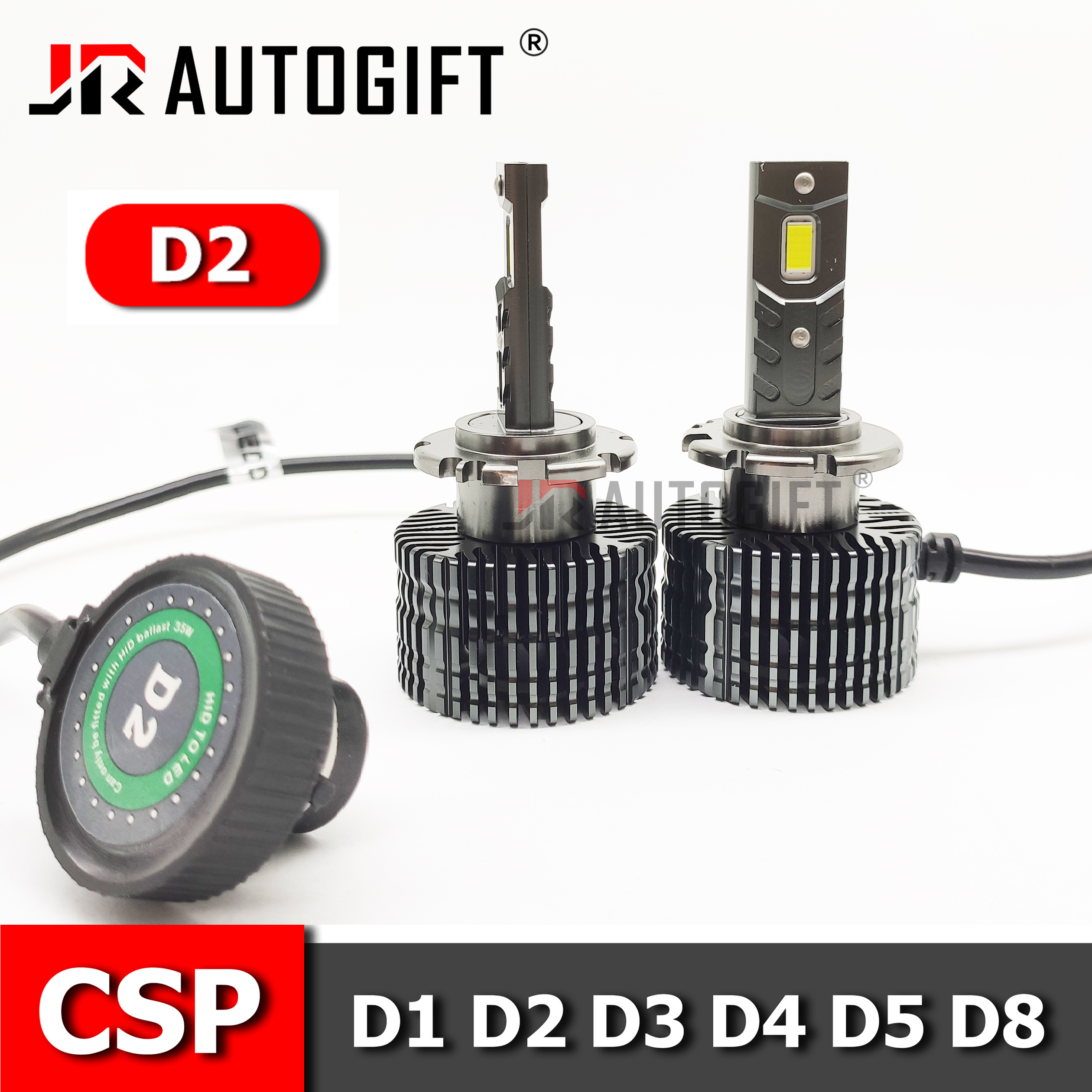 2PCS Car D1S D2S D3S D4S Canbus LED Headlight Bulb Replaceable HID 20000LM 90W CSP Chip D1 D2 D3 D4 D5 D8 headlamp light 6000K