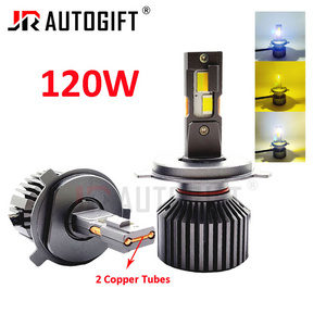 120W Three Colors Car Truck Headlight No Error Led Headlamp 12-60V Fog Lamp 3Colors Canbus H7 H4 H11 9005 9006 6000K 4300K 3000K