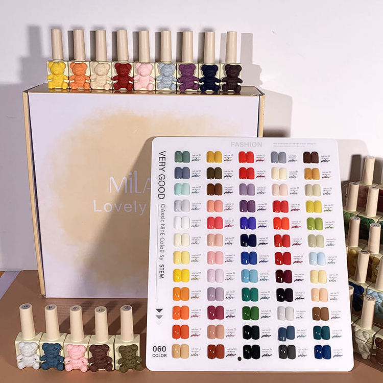 Professional with color Bear Vegan Gel Nail Polish Kit Uv Gel Nail Polish Set 60 Colour 15 Ml For Wholesale Nail Salon Supplies