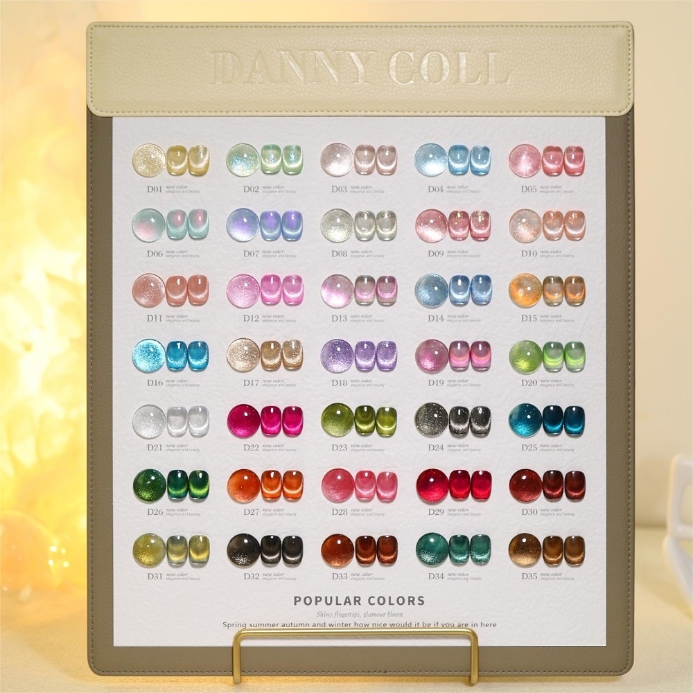 Danny Coll Cat Eye Nail Gel UV Magnetic Gel Varnish Private Label 35 Colors Cat Eye Gel Nail Polish Set