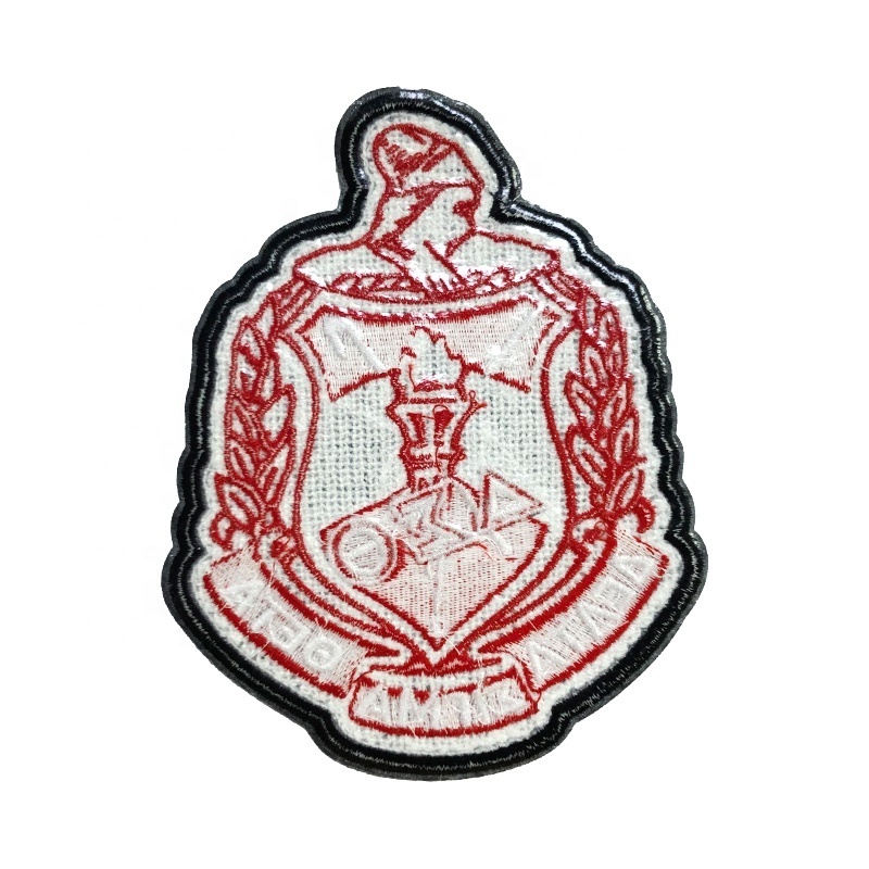 Wholesale Custom Greek Sorority Patch Design Iron On Embroidered Chenille Delta | Sigma | Theta Shield Patches