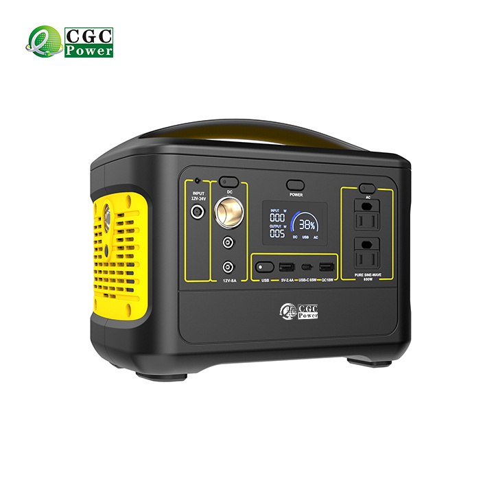 US Portable Power Generator 300W 600W 1000W Solar Rechargeable Station For Outdoor Emergency Power Supply