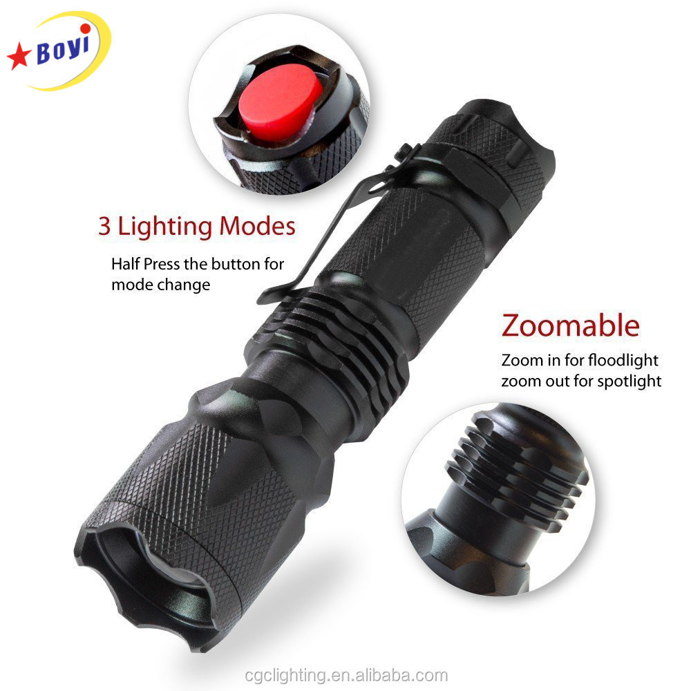 The Original Black Ultra Bright High Lumen Output LED Mini Tactical Flashlight