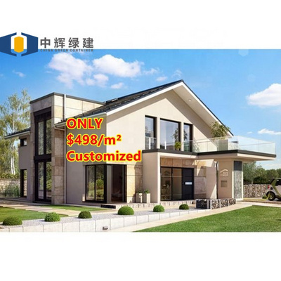 CGCH Smarthouse Light Steel Villa Low cost prefab light gauge frame hotel prefab house structure steel