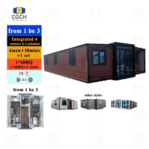 CGCH Prefabricated Expandable Container Temporary Office House 20ft 40ft Extendable Container House Cheap Prefab Portable House