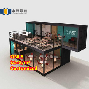 CGCH Custom Prefab Modular Houses Temporary Dormitory 20Ft 40Ft Shipping Mobile Coffee Shop Container Restaurant With Kitchen