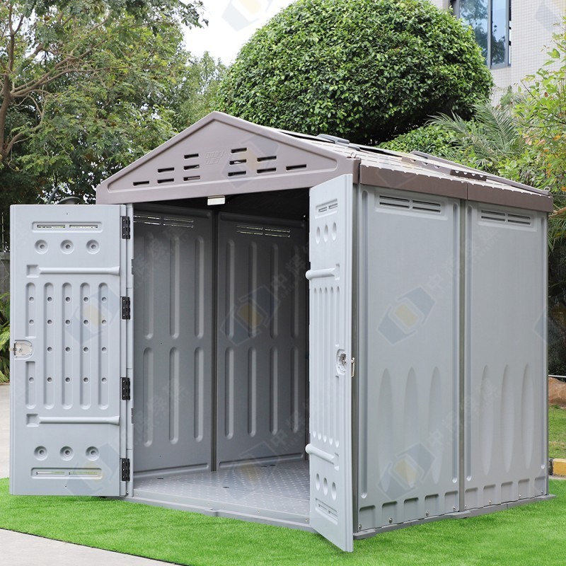 CGCH Metal Shed Apex Roof Steel Shed For Tools Storage Shed Kits Outdoor Garden Furniture