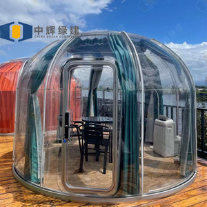 CGCH Popular Inflatable Camping Tent House Outdoor Lgloo Hotel Bubble Tent Transparent Inflatable Dome Tent House For Camping