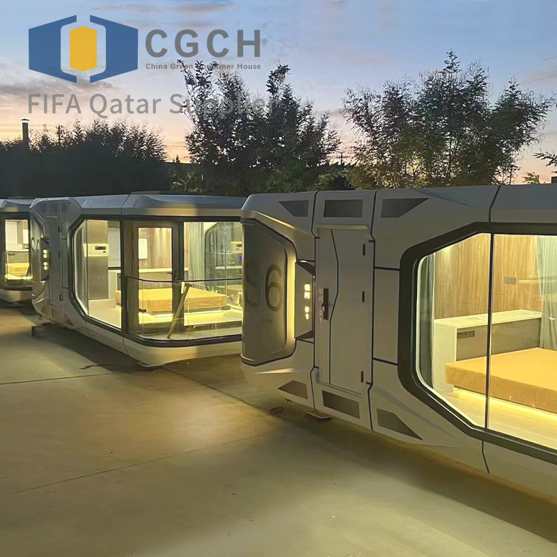 CGCH Prefab House Modern Capsule Cabin Hotel Container Home Sleep Pod Outdoor Mobile Tiny House Luxury Capsule House