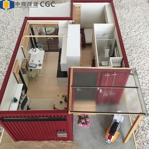 CGCH Portable Homes 4 Bedroom Container House Flat Pack Prefabricated Bathroom Modular Prefab Glass House Sunroom