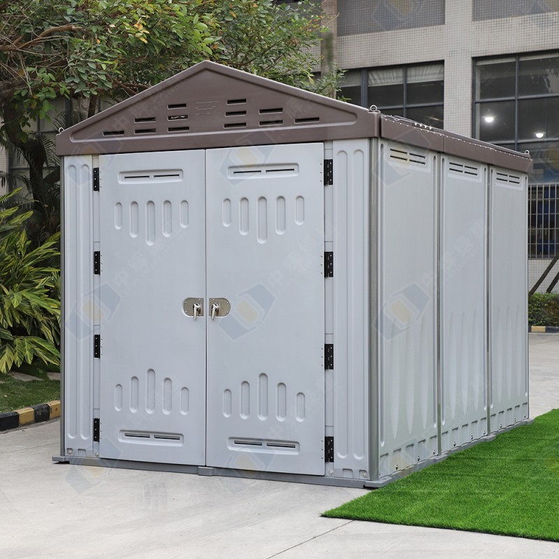 CGCH Metal Shed Apex Roof Steel Shed For Tools Storage Shed Kits Outdoor Garden Furniture