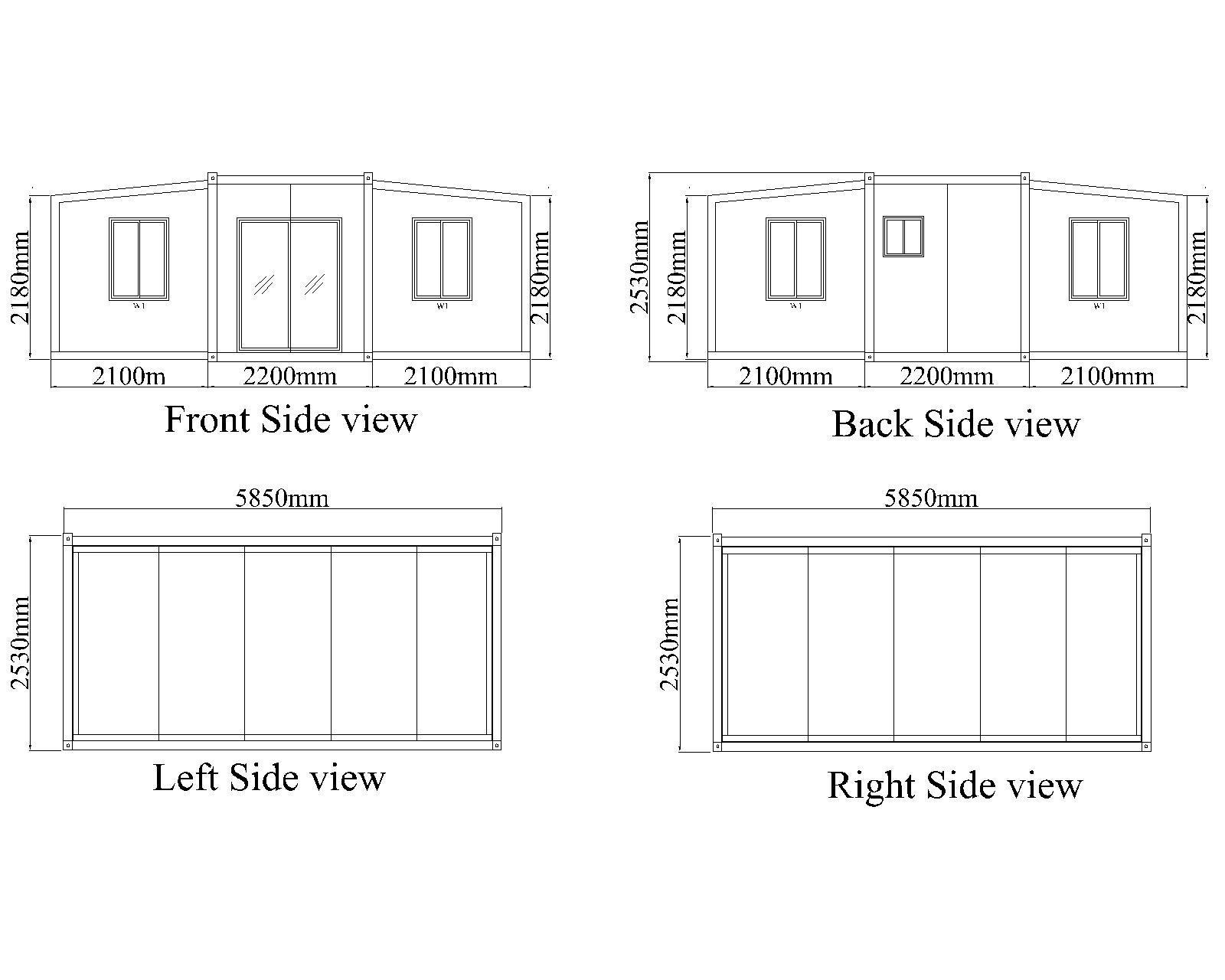 CGCH 20ft Low Cost Waterproof Pontoon Prefabricated Container Hotel House Ready Made Expandable Container House