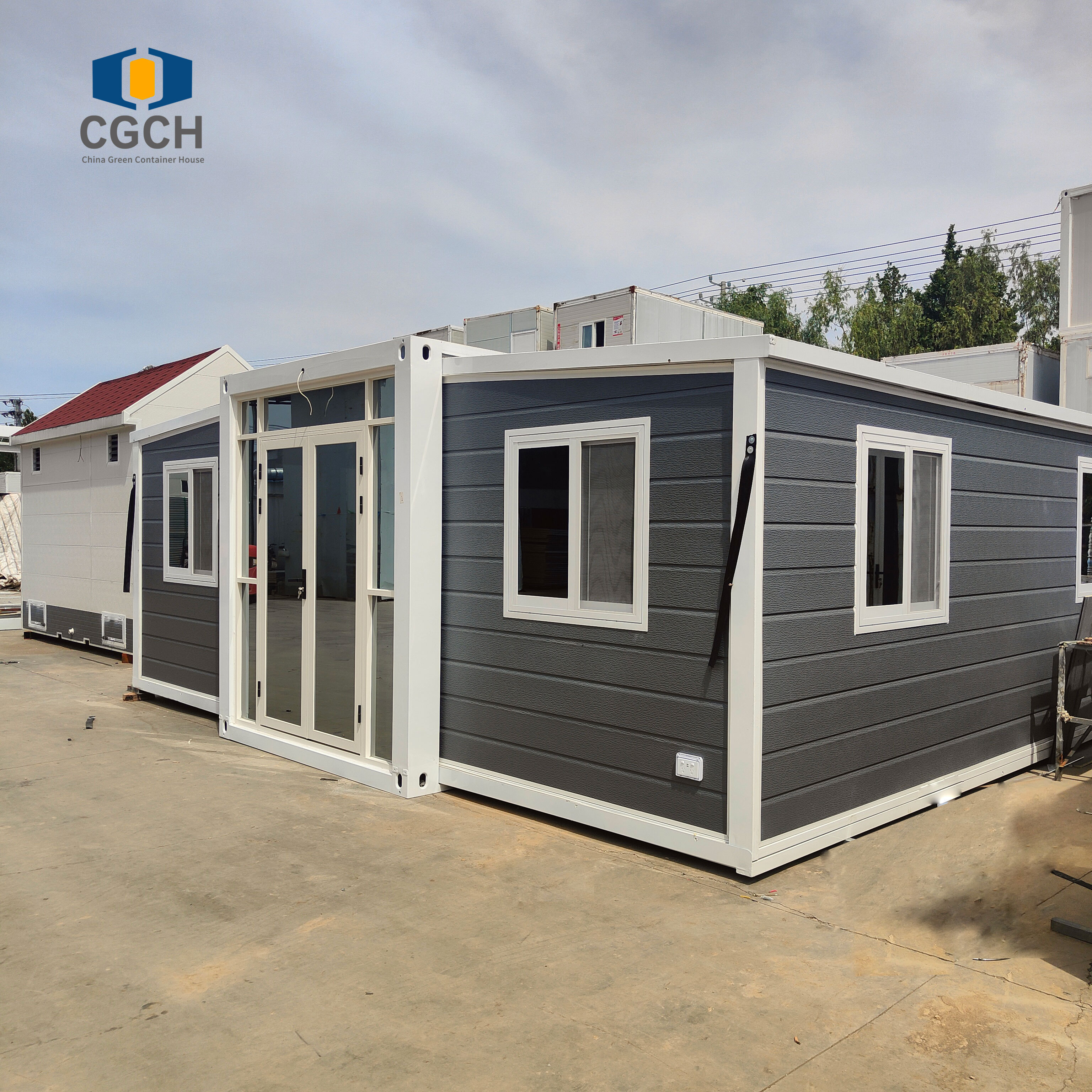 CGCH Foldable 40ft 20ft Prefab Expandable House Mobile Villa Prefabricated Home 3 Bedroom With Kitchen