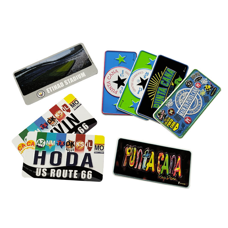 Custom Designs 3D Aluminum City Souvenir Home Magnet Stickers Fridge Magnets For Fridgerator