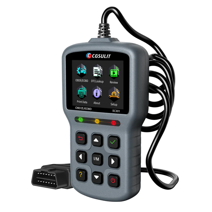 CGSULIT SC301 OBD2 EOBD Scanner Engine Code Reader Check Engine Light Emission Analyzer O2 Monitor Test Smog Check