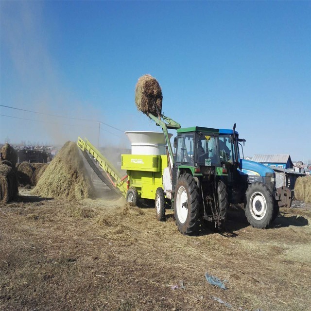 Large Scale Animal Husbandry PTO Hay Bales Grinding Processors Equipment as Feeding Tub Grinder