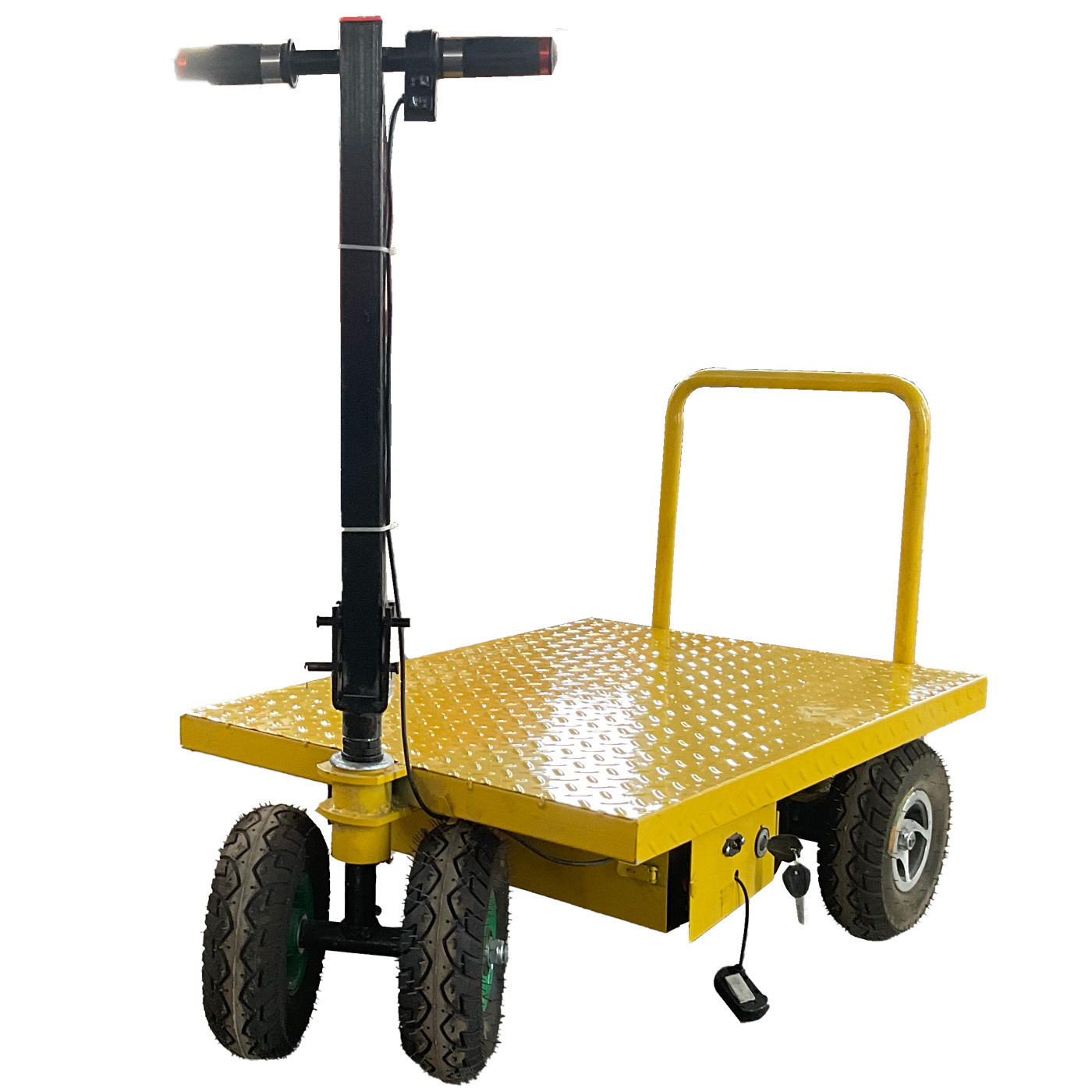 Electric Transport Tricycle Wheels Dumper Dump Truck With 1 Ton Cargo Push Flat Trolley Cart