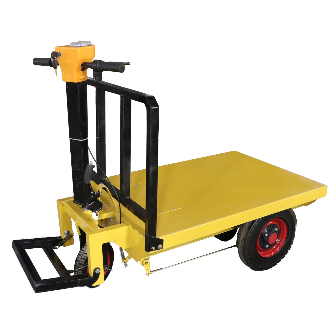 Electric Transport Tricycle Wheels Dumper Dump Truck With 1 Ton Cargo Push Flat Trolley Cart