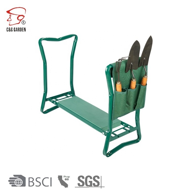 Folding Garden Kneeler and EVA Seat with Tool Pouches