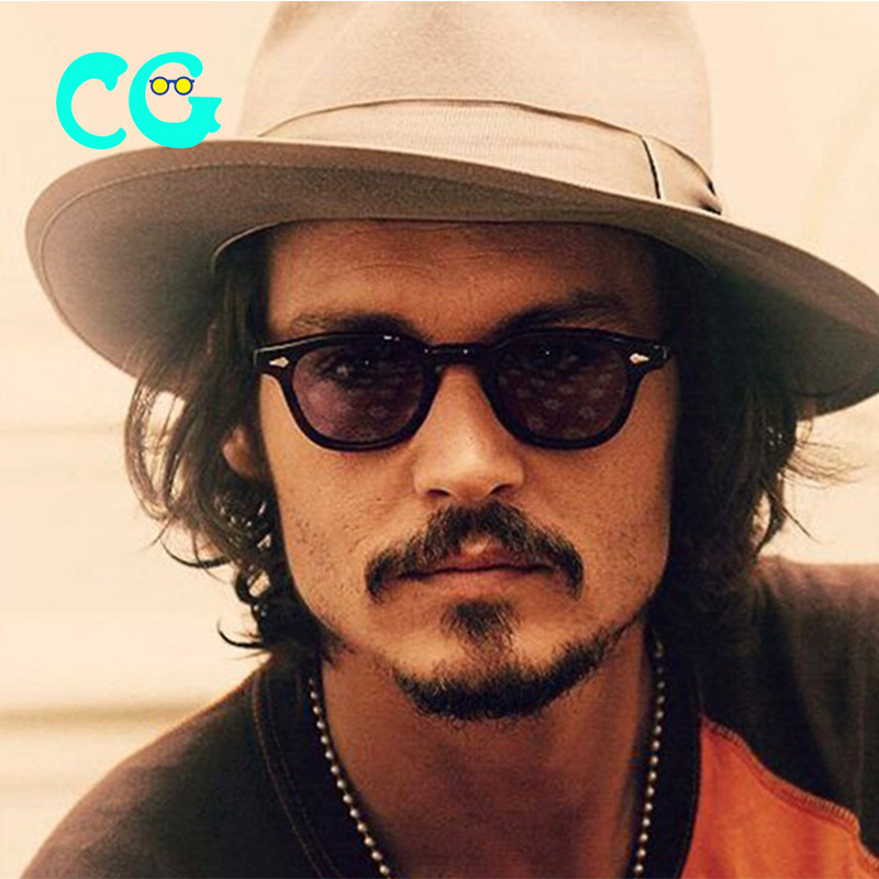 3019 New Fashion Tint Ocean Lens Brand Design Party Show Sun Glasses Oculos De Sol eyeglasses Johnny Depp Style Round Sunglasses