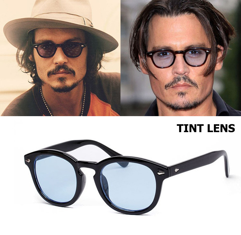 3019 New Fashion Tint Ocean Lens Brand Design Party Show Sun Glasses Oculos De Sol eyeglasses Johnny Depp Style Round Sunglasses