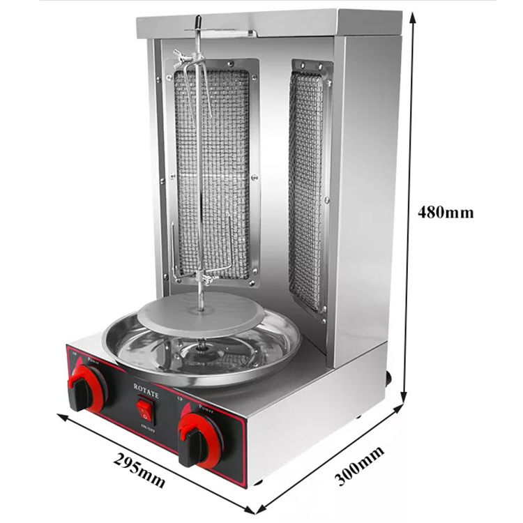 Factory Price Turkish Kebab Machine Mini Shawarma Burner Gas Electric 2 In 1 Grill Rotary Heating Doner Kebab Machine