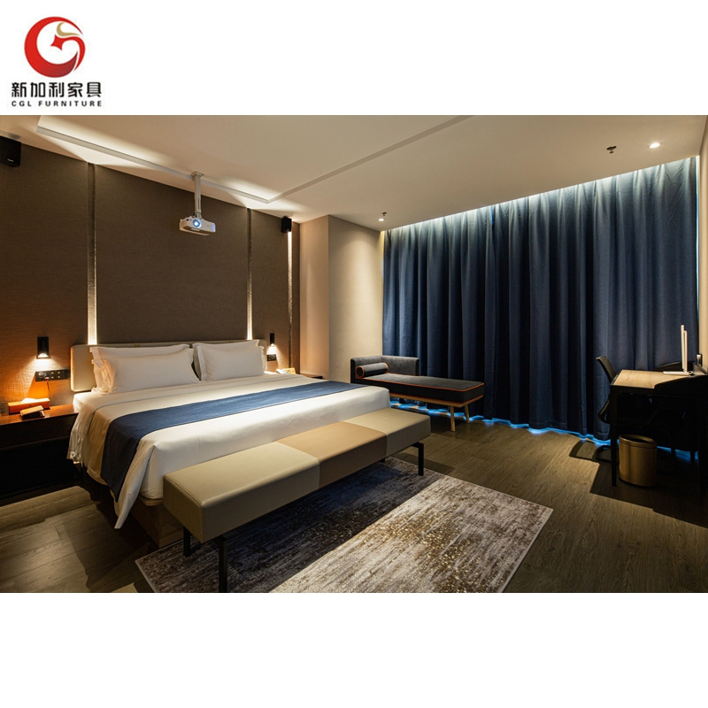 CGL Customized Modern Hotel King Size Bedroom Contemporary Bed Room Hotel Furniture Packages