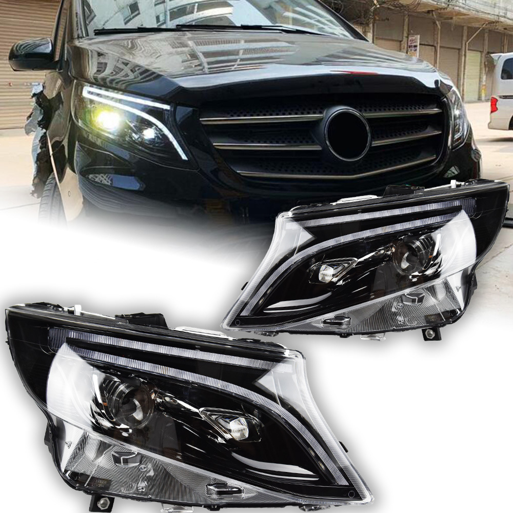 Car Lights for Vito Mixto Tourer Headlight Projector Lens Dynamic Signal Head Lamp W447 LED Headlights Drl Automotive Accessory