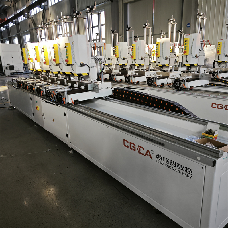 CGMA 4-head Machining holes Machine Window and Door Manufacturer In China Aluminum and uPVC Profile Multi Head Drilling Machine